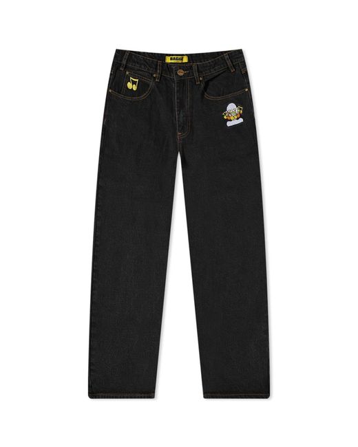 Butter Goods Denim Singer baggy Jeans in Washed Black (Black) for Men