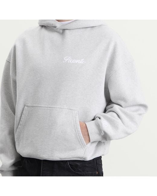 Picante Gray Tailor Chain-Stitch Hoodie for men