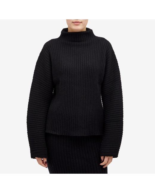Baserange Black Kai Turtleneck Top