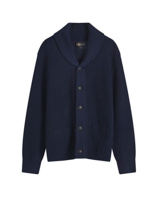 RRL Shawl Collar Cardigan in Blue for Men | Lyst