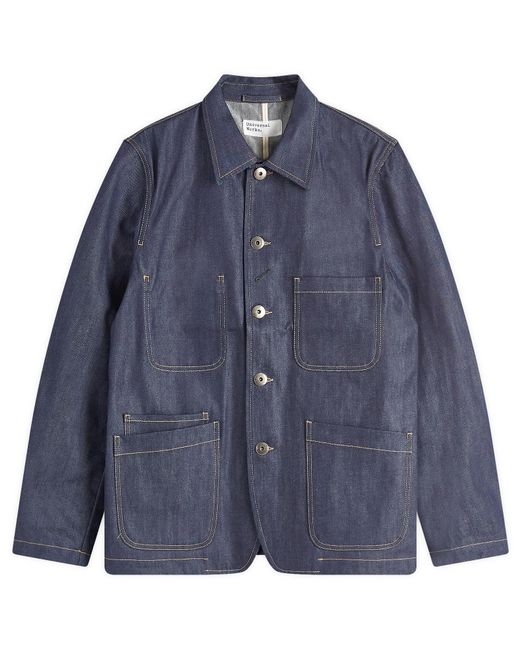 Universal Works Blue Denim Bakers Jacket for men