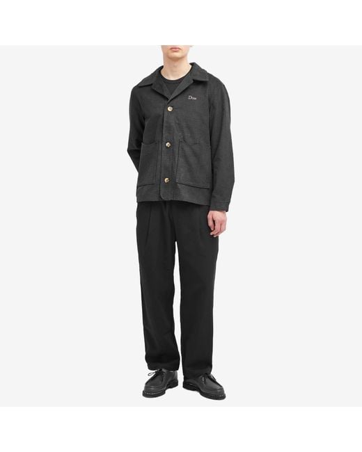 Dime Black Printed Cord Jacket for men