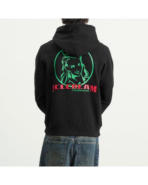 ICECREAM Black Waitress Zip Hoodie for men