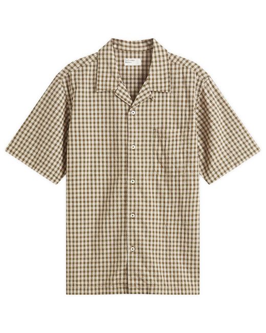 Universal Works Natural Dobby Check Road Shirt for men