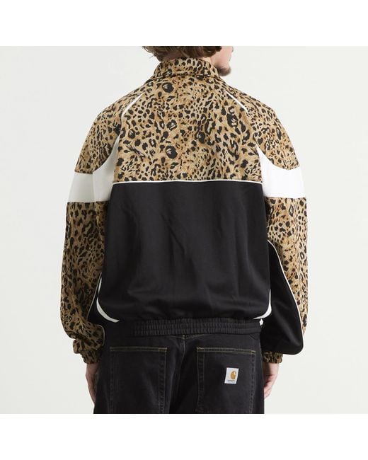 A Bathing Ape Black Wild Leopard Print Track Jacket for men