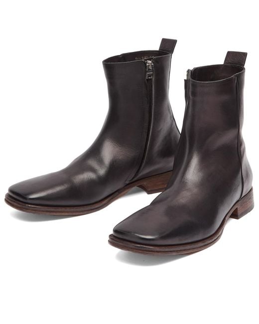 Acne Brown Bebe Leather Boot for men