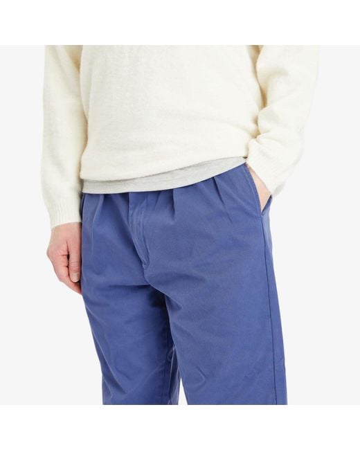 Polo Ralph Lauren Blue Whitman Pleated Chino Trousers for men