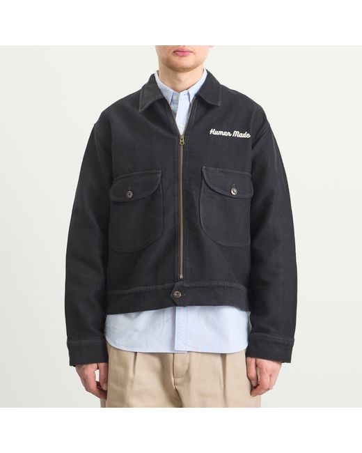 Human Made Black Zip Work Jacket for men