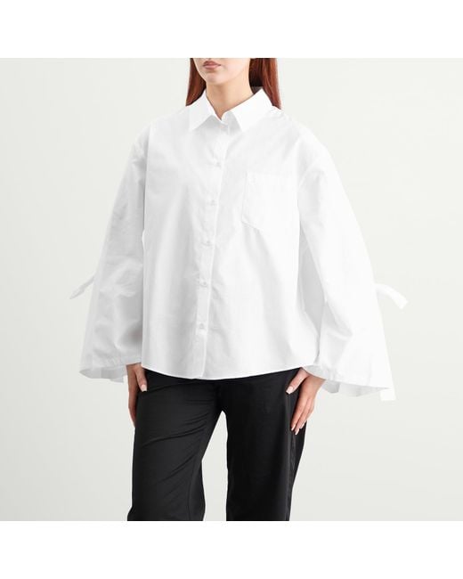 CECILIE BAHNSEN White Bridget Cotton Shirt