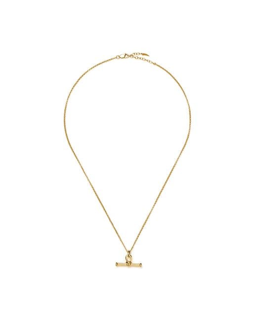 Missoma Metallic Ridge T-Bar Chain Necklace