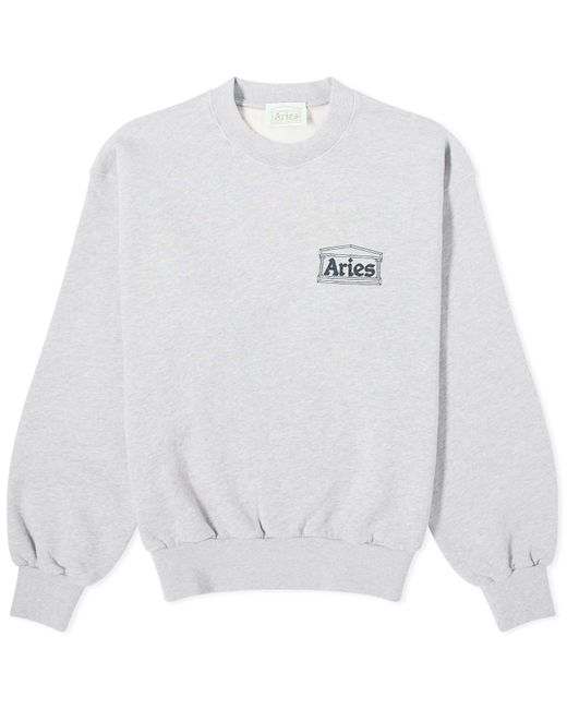 Aries Gray Mini Temple Crew Neck Sweatshirt