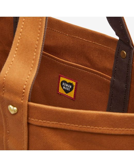 Human Made Brown Duck Canvas Tote Bag for men