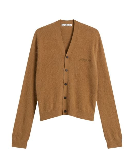 Acne Brown Plush Cardigan for men