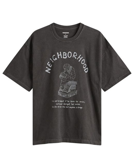 Neighborhood Black Ss-11 Pigment Dyed T-Shirt for men