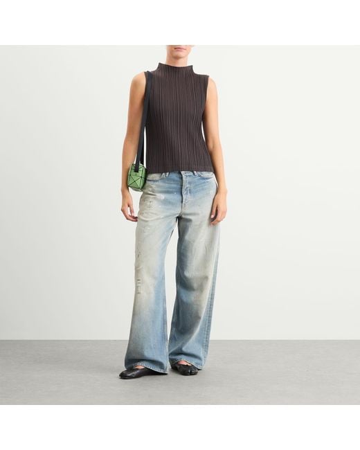 Issey Miyake Green Cuboid Shoulder Bag