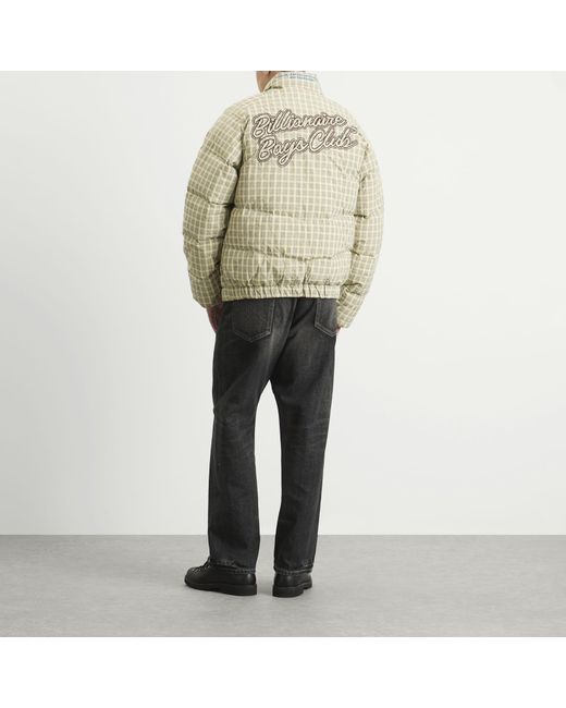 BBCICECREAM Natural Script Nylon Check Puffer Jacket for men