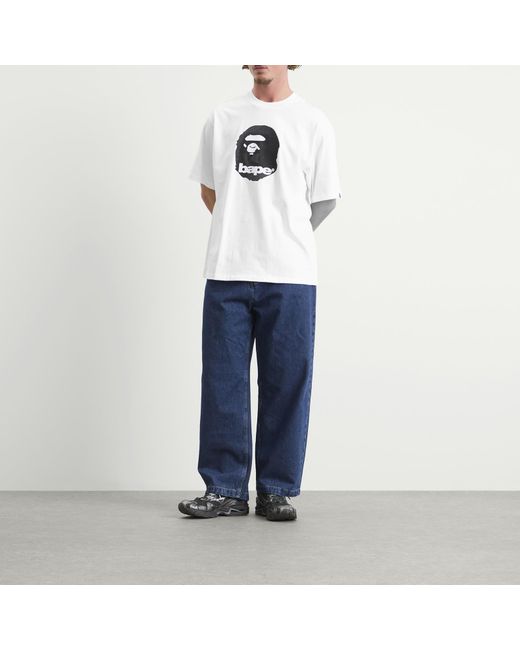 A Bathing Ape White Ape Head T-Shirt for men