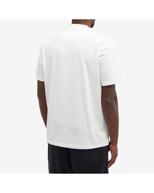 Y-3 White Graphics Short Sleeve T-Shirt for men