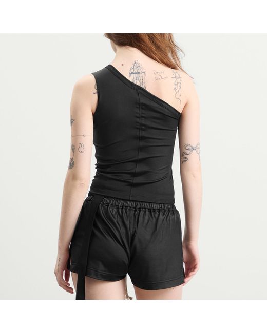 Rick Owens Black Sleeveless Coated Ziggy T-Shirt