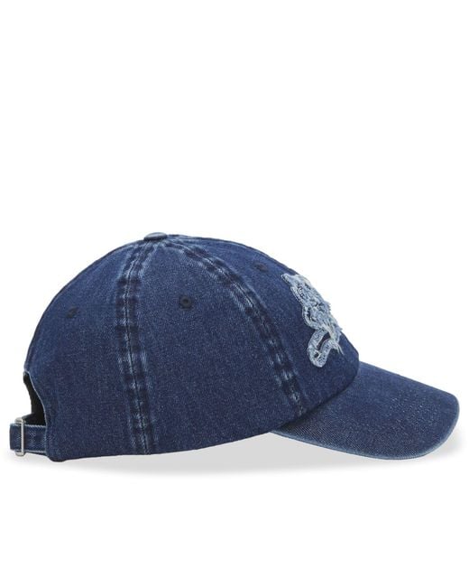 ICECREAM Blue Distressed Running Dog Dad Cap