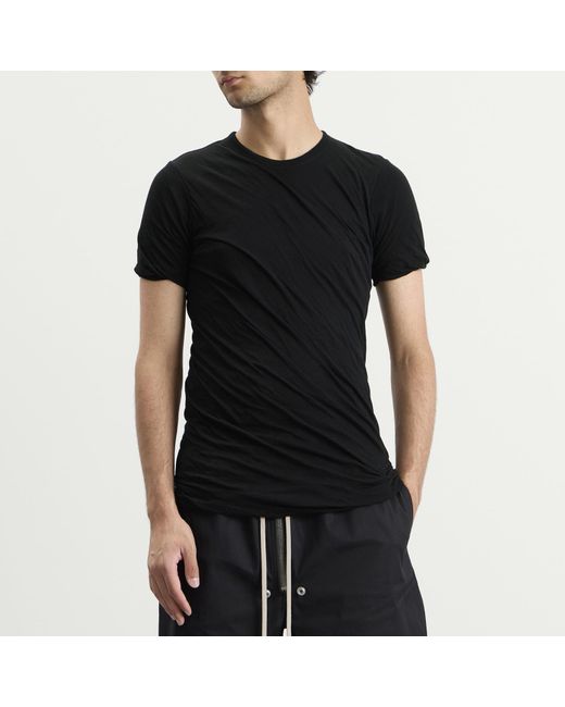 Rick Owens Black Double Layer T-Shirt for men