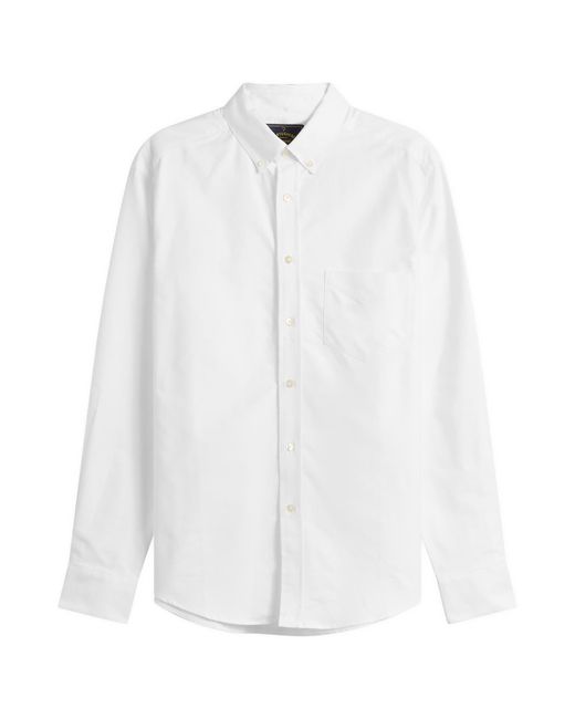 Portuguese Flannel White Belavista Button Down Oxford Shirt for men