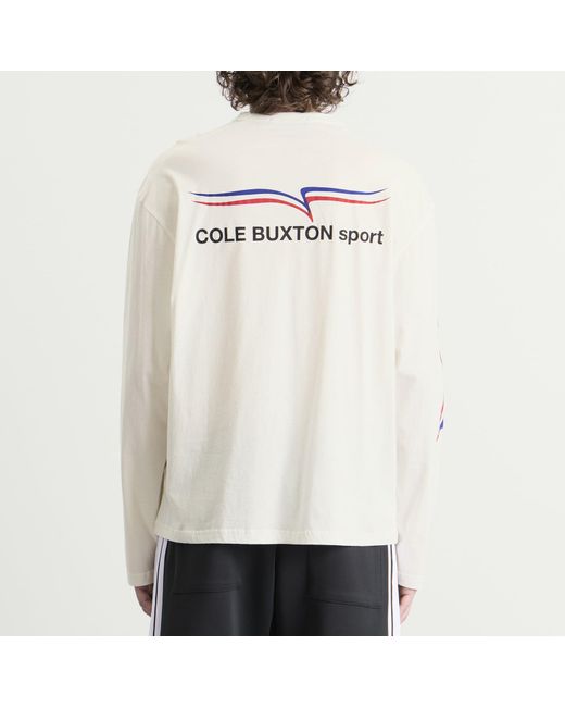Cole Buxton White Sport Long Sleeve for men