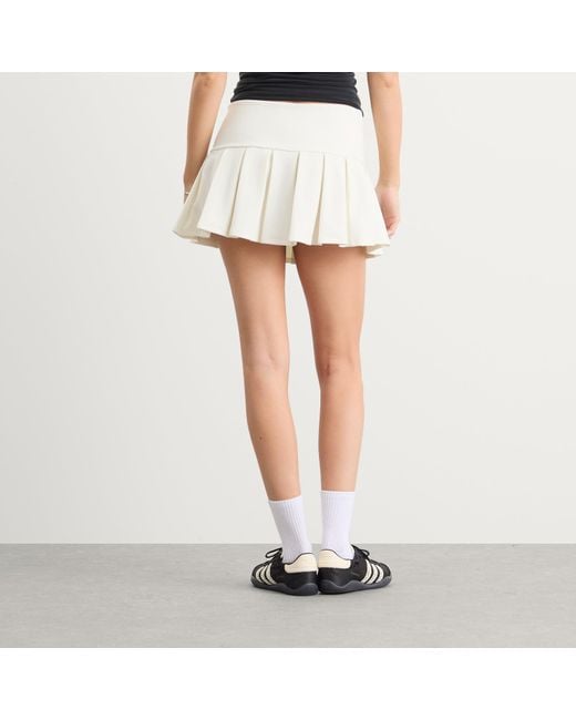 Adidas Natural Mini Pleated Skirt