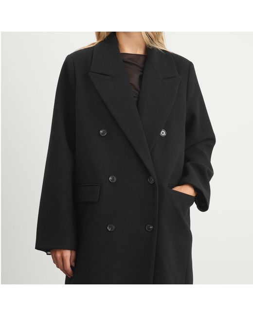 Samsøe & Samsøe Black Sajill Wool Coat
