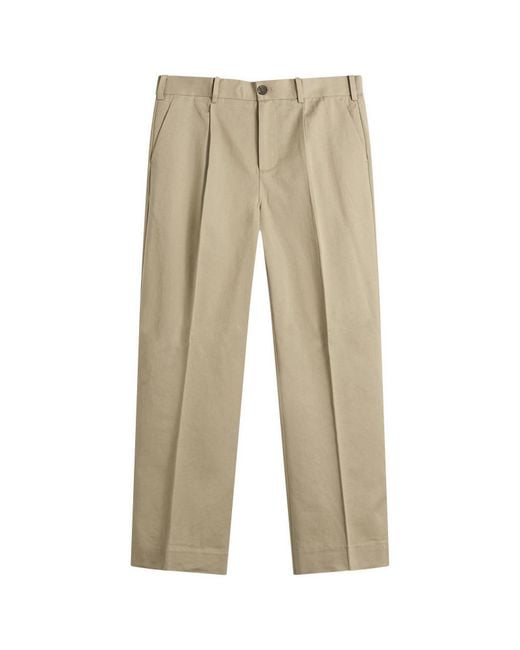 Wax London Natural Aubyn Pleated Trousers for men