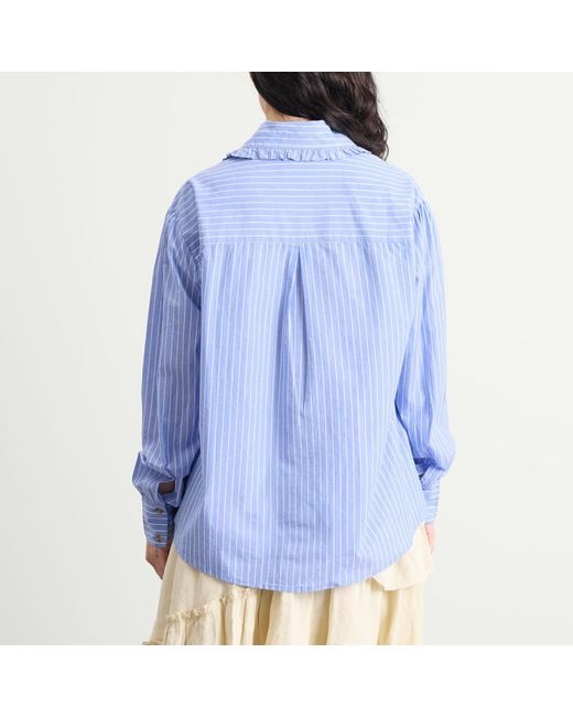 Damson Madder Blue Kendall Ruffle Shirt