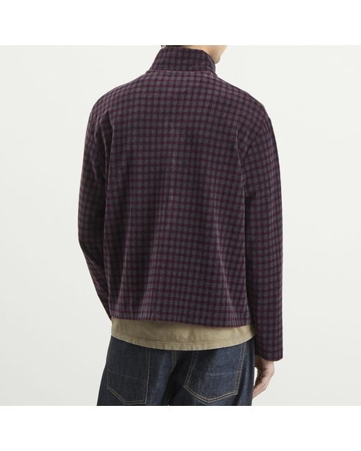 Our Legacy Purple Shrunken Velvet Full Zip for men