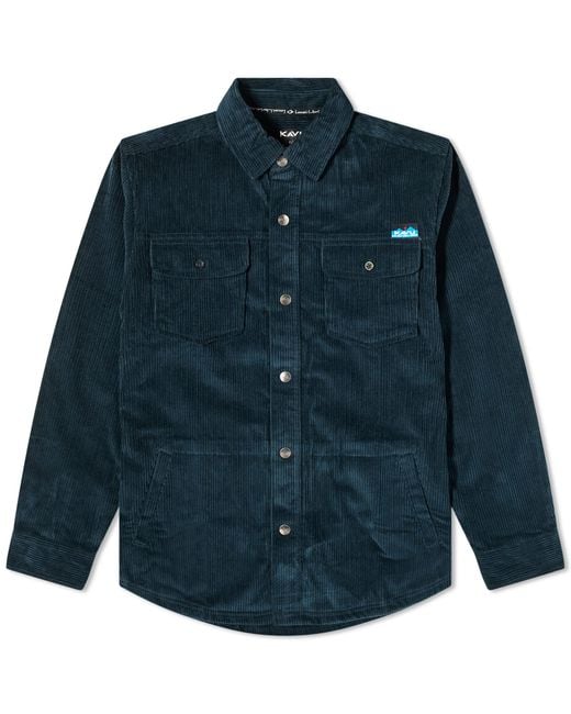 Kavu Blue Petos Corduroy Shirt Jacket for men