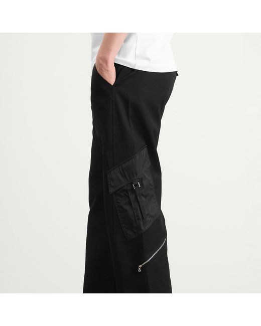 Casablanca Black Cotton Cargo Trouser for men
