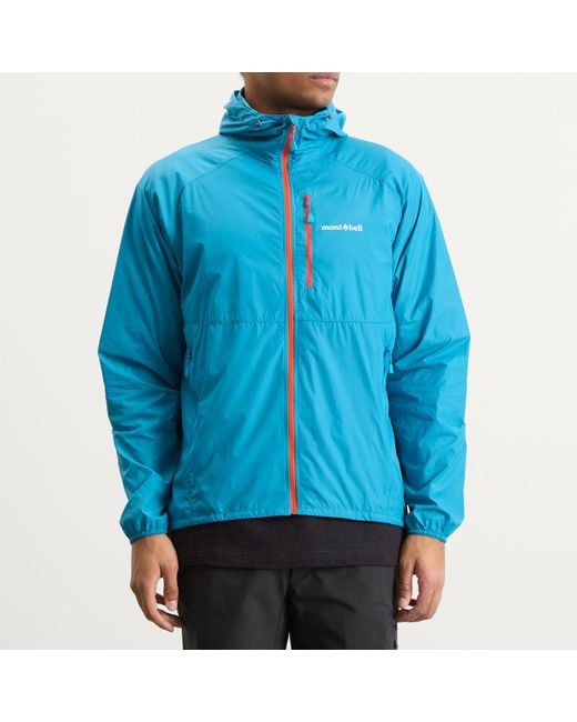 Montbell Blue Wind Blast Hooded Jacket for men