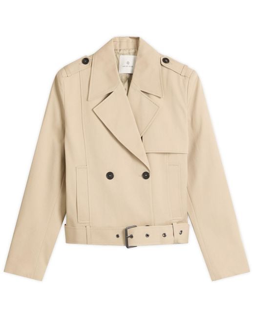 Anine Bing Natural Greer Trench Coat Jacket