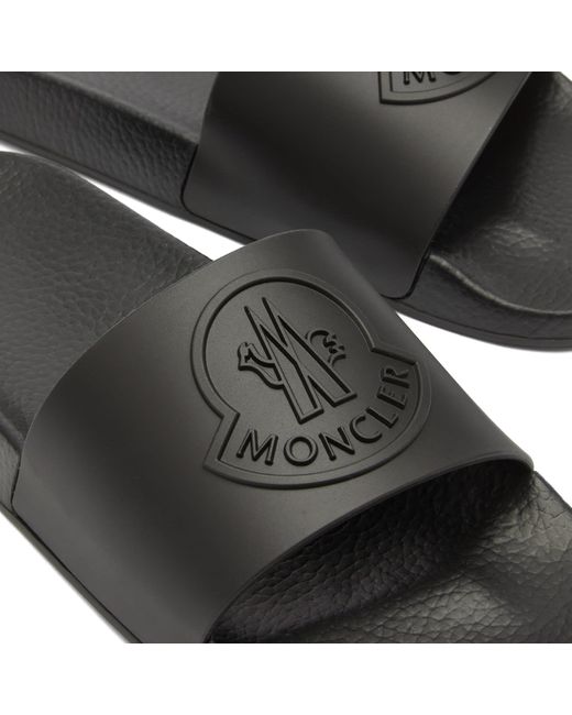 Moncler Black Basile Pool Slides for men