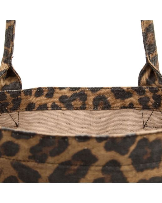 Anine Bing Brown Leo Canvas Tote Bag