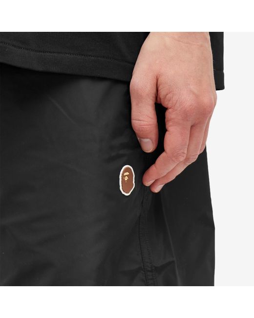 A Bathing Ape Black Ape Head Nylon Beach Short for men