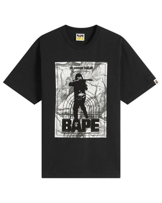 A Bathing Ape Black Tree Edge Camo Hunting T-Shirt for men