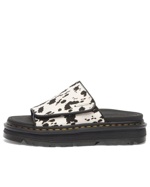 Dr. Martens Black Zebzag Slide