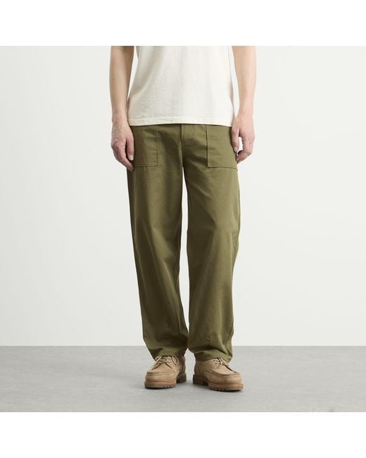 Universal Works Green Twill Fatigue Pant for men