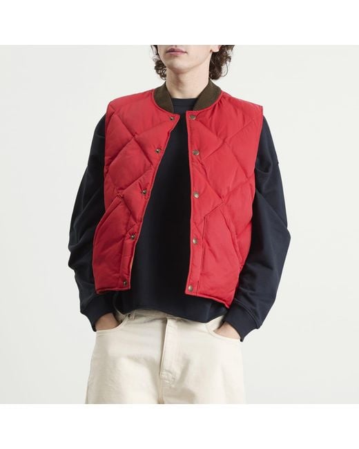 RRL Red Down William Vest for men