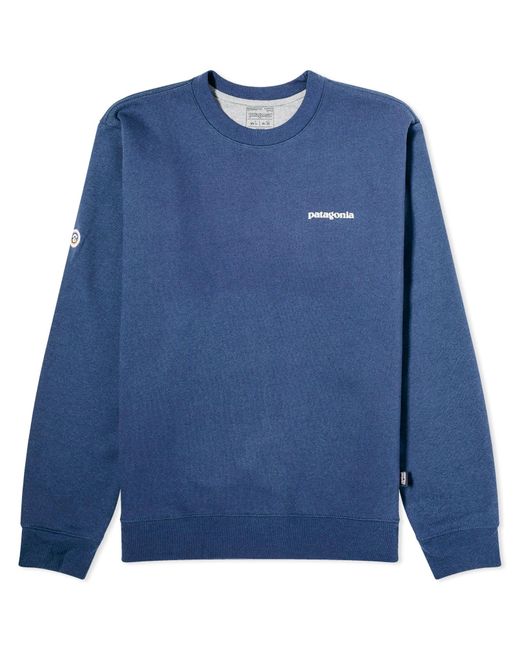 Patagonia Blue Fitz Roy Icon Uprisal Crew Sweatshirt for men