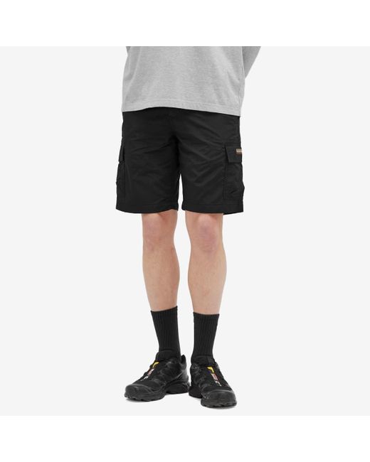 Napapijri Black Slow Lake Cargo Shorts for men