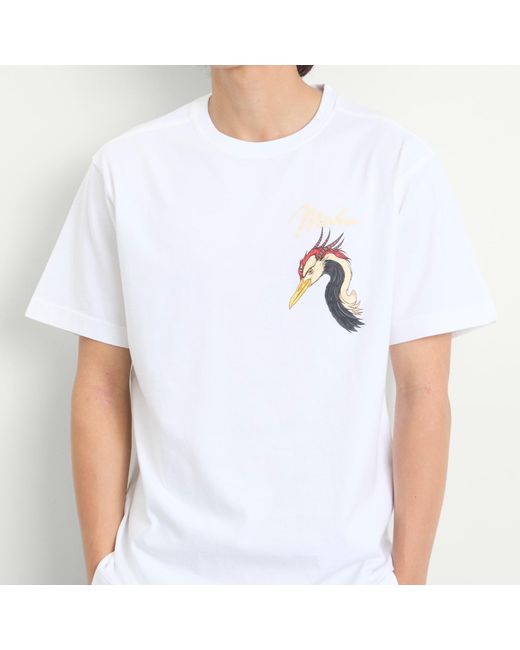 Maharishi White Year Of The Crane T-Shirt for men