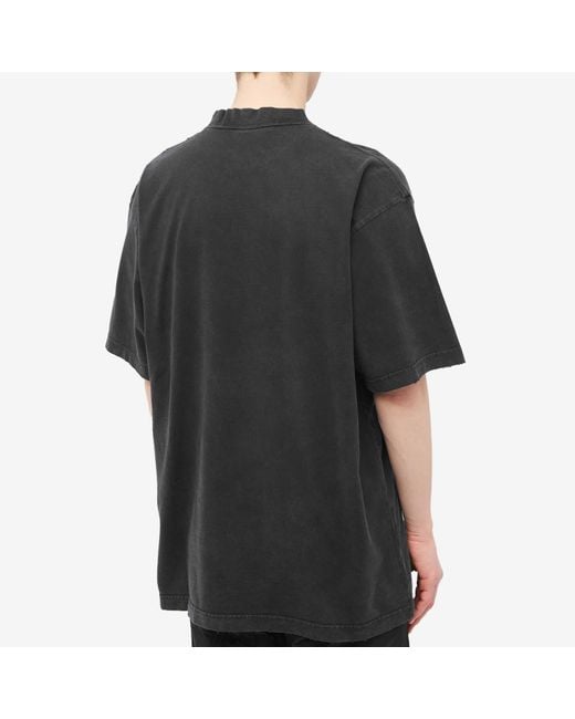 Balenciaga Black College T-Shirt for men