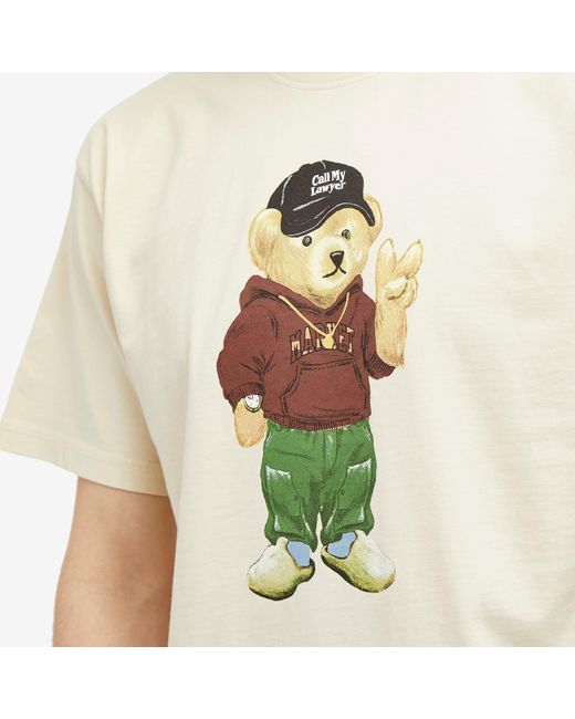 Market White Peace Bear T-Shirt for men