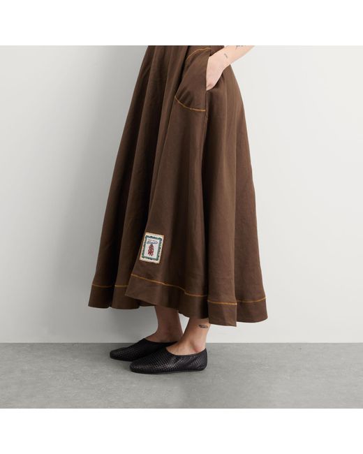 ALÉMAIS Brown Vito Ballet Sundress