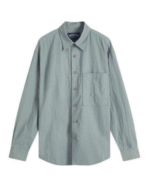 FRIZMWORKS Blue Nylon Overshirt for men